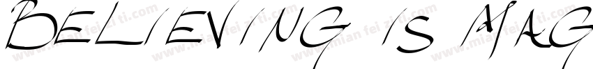 BELIEVING IS MAGIC字体转换